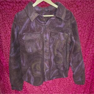 No Boundaries Purple Teddy Jacket